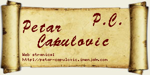 Petar Capulović vizit kartica